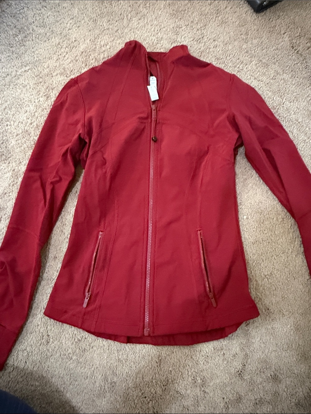 lululemon athletica Deep Red Zip-Up Utility Jacket